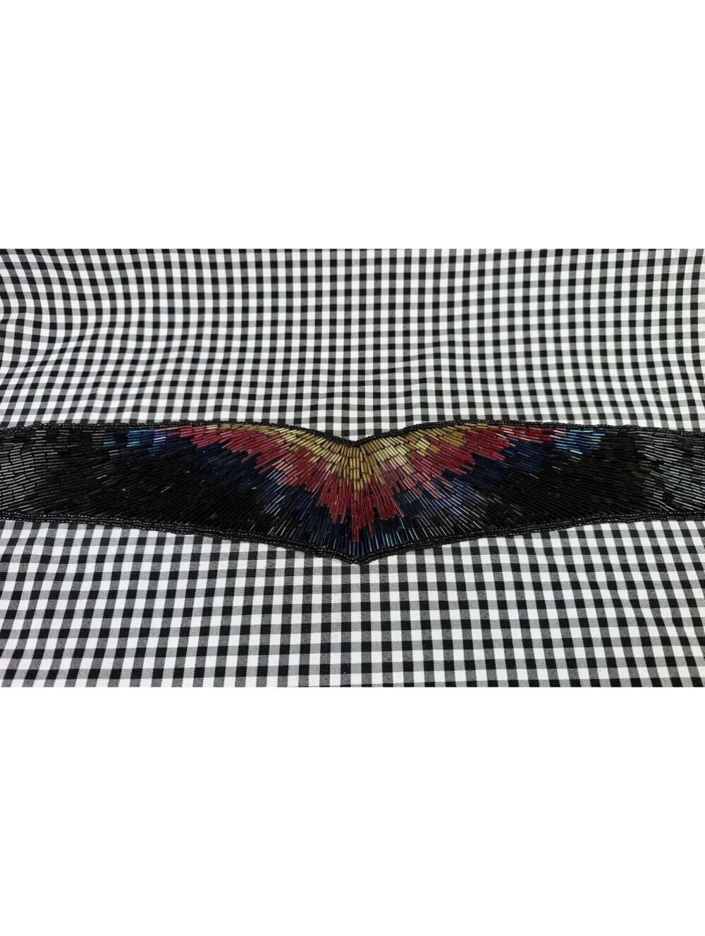 Vintage La Regale Beaded Belt Black Gold Red Blue Art Deco Ornate Waist Evening
